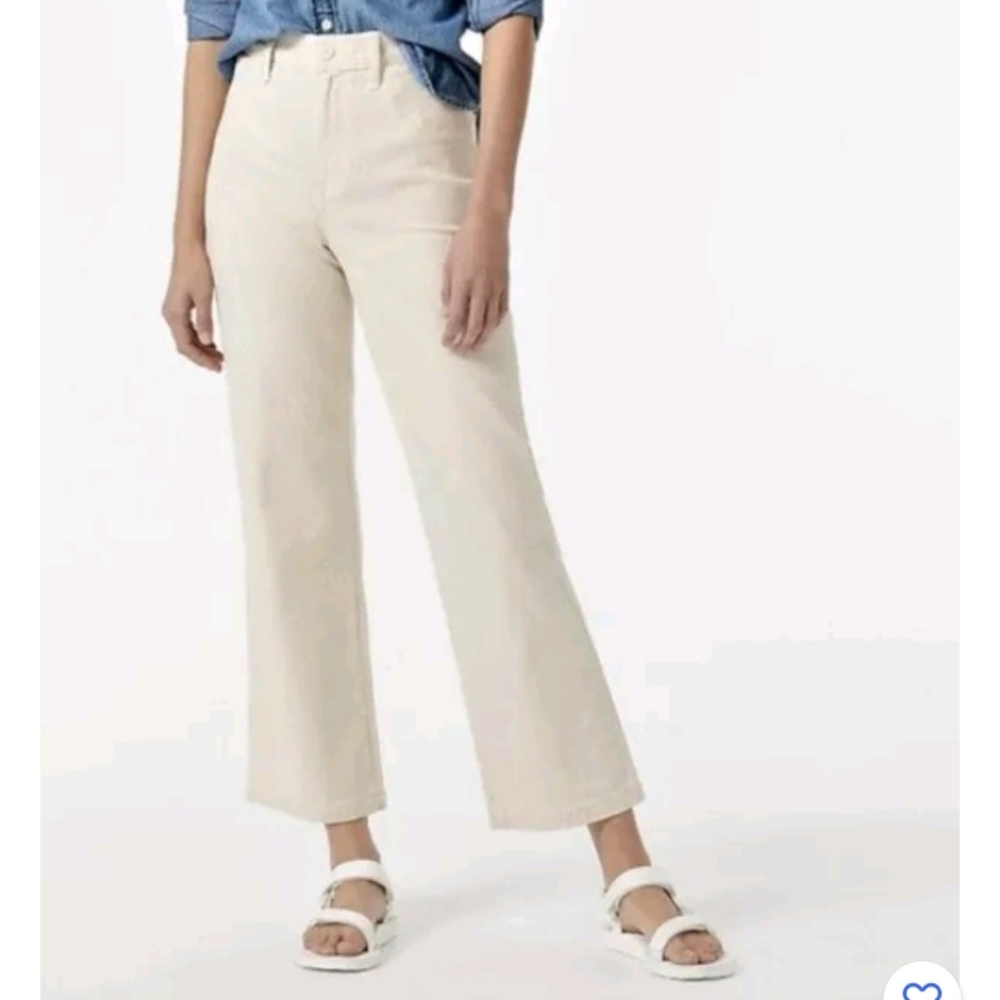 NEW Jcrew Wide Leg Pants Size 28 Ivory